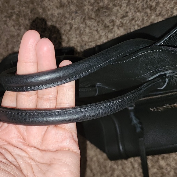 MARIO VALENTINO MADE IN ITALY REAL LEATHER LARGE CELINE LIKE TOTE BAG EUC - Picture 13 of 14